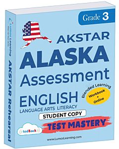 AKSTAR Test Mastery tedBook® - Grade 3 ELA, Student Copy