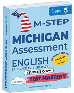 M-STEP Test Mastery tedBook® - Grade 5 ELA, Student Copy