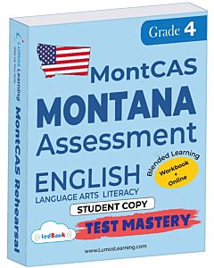 MontCAS Test Mastery tedBook® - Grade 4 ELA, Student Copy