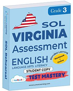 SOL Test Mastery tedBook® - Grade 3 ELA, Student Copy